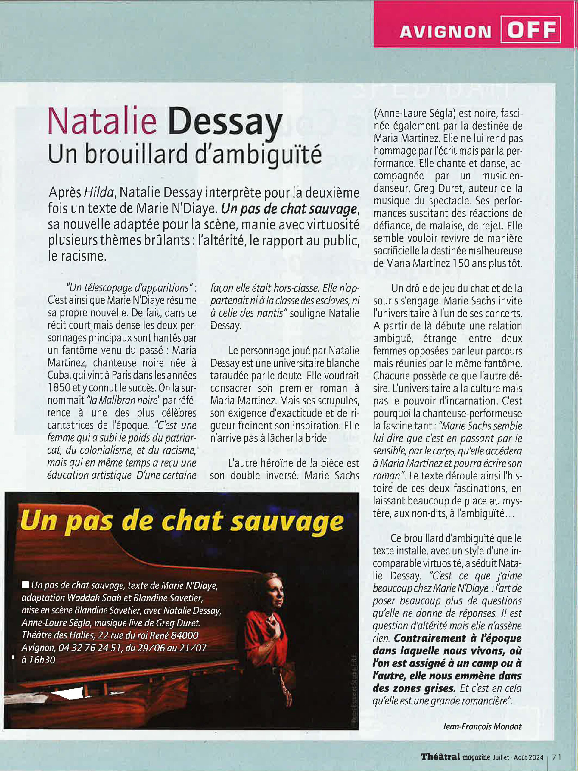 Théâtral magazine | Juillet/Août 2024